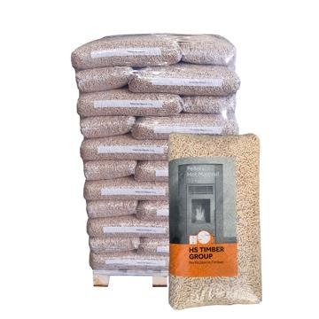 HS-TIMBER Premium Holzpellets 66 Säcke 990 kg – Hohe Heizleistung