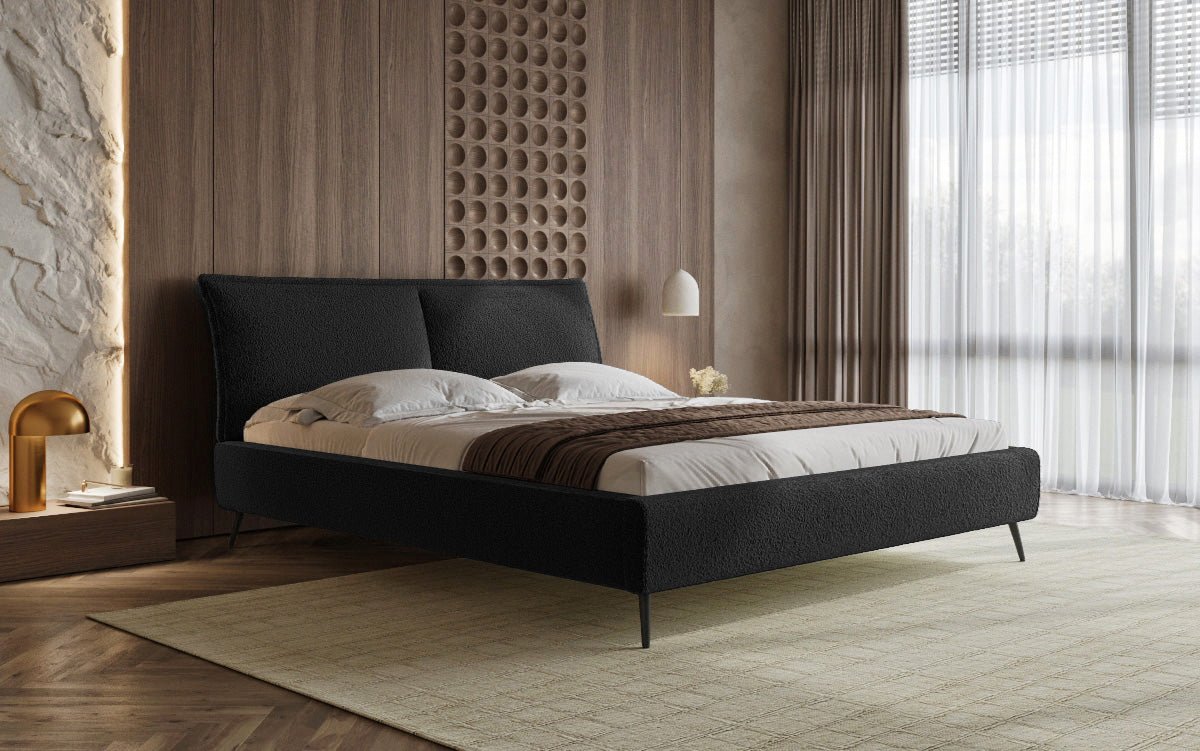 Luxuriöses Designer Polsterbett Zoe Bouclé mit Stauraum für Ihr Schlafzimmer