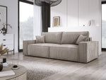 Lade das Bild in den Galerie-Viewer, Designer Cord Sofa Velanova: Modernes Schlafsofa mit Klappfunktion für Ihr Wohnzimmer
