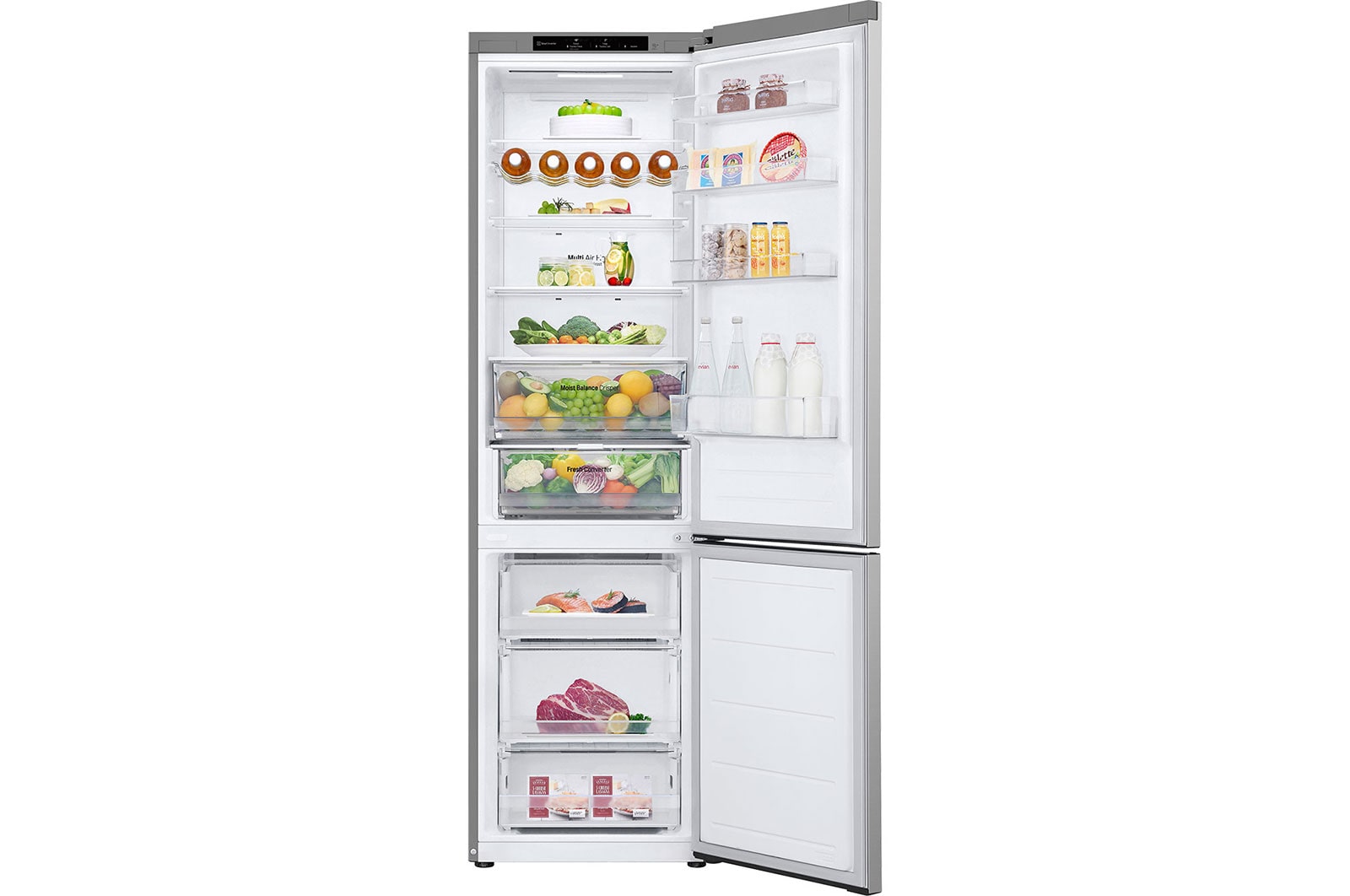 LG GBV3200CPY Kühl-Gefrierkombination: Smart Inverter, 387L, 203cm, No Frost, Prime Silver