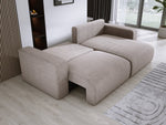 Lade das Bild in den Galerie-Viewer, Modernes L-Form Cord Ecksofa Carl mit Schlaffunktion und integriertem Bettkasten
