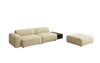 Designer Sofa Calm 3-Sitzer: Modernes Bouclé-Sofa mit Hocker und Beistelltisch
