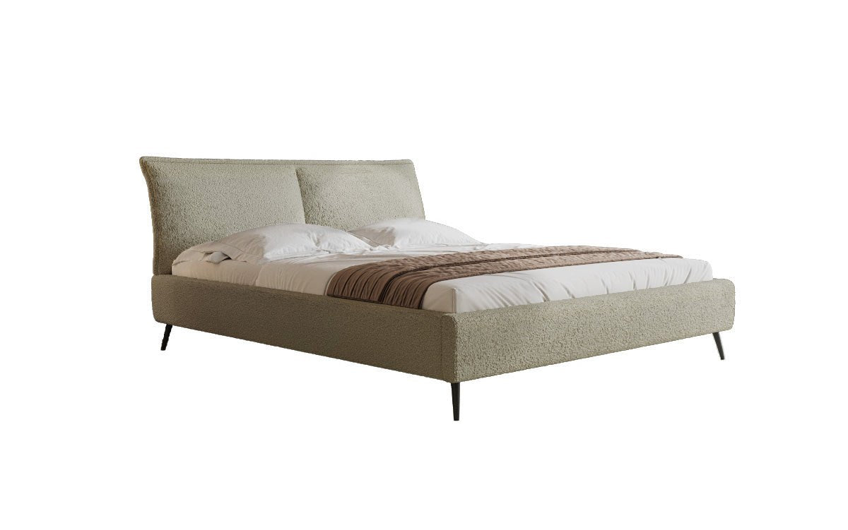 Zoe Bouclé Designer Polsterbett mit Stauraum und luxuriösem Samtbezug