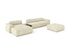 Luxus Designer L-Sofa Calm Bouclé mit Hocker und Tisch Modernes Wohnzimmer
