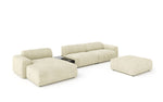 Lade das Bild in den Galerie-Viewer, Luxus Designer L-Sofa Calm Bouclé mit Hocker und Tisch Modernes Wohnzimmer
