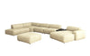 Luxuriöse Calm Bouclé Ecksofa Wohnlandschaft – Modulare Design Couch mit Hocker