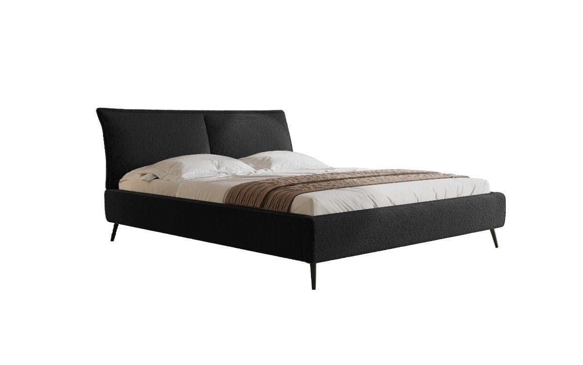 Zoe Bouclé Designer Polsterbett mit Stauraum und luxuriösem Samtbezug