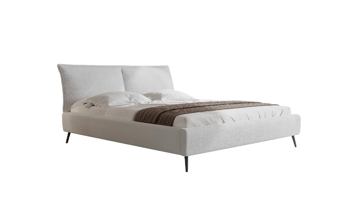 Zoe Bouclé Designer Polsterbett mit Stauraum und luxuriösem Samtbezug