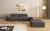 Designer Sofa Calm 3-Sitzer: Modernes Bouclé-Sofa mit Hocker und Beistelltisch