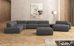 Lade das Bild in den Galerie-Viewer, Luxuriöse Calm Bouclé Ecksofa Wohnlandschaft – Modulare Design Couch mit Hocker
