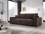 Lade das Bild in den Galerie-Viewer, Designer Cord Sofa Velanova: Modernes Schlafsofa mit Klappfunktion für Ihr Wohnzimmer
