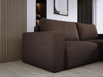 Lade das Bild in den Galerie-Viewer, Modernes L-Form Cord Ecksofa Carl mit Schlaffunktion und integriertem Bettkasten
