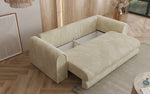 Lade das Bild in den Galerie-Viewer, Luxuriöses Cord-Schlafsofa Lil Buddy: 3-Sitzer mit Bettfunktion &amp; Stauraum
