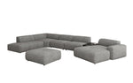 Lade das Bild in den Galerie-Viewer, Luxuriöse Calm Bouclé Ecksofa Wohnlandschaft – Modulare Design Couch mit Hocker
