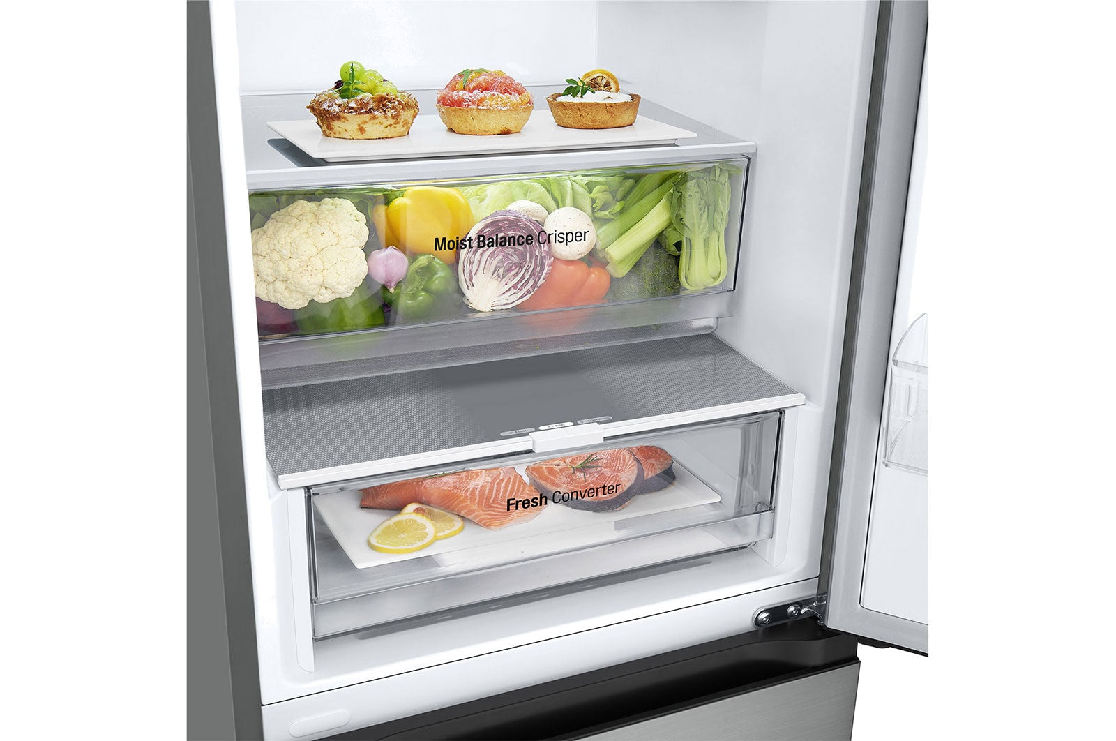 LG GBV3200CPY Kühl-Gefrierkombination: Smart Inverter, 387L, 203cm, No Frost, Prime Silver