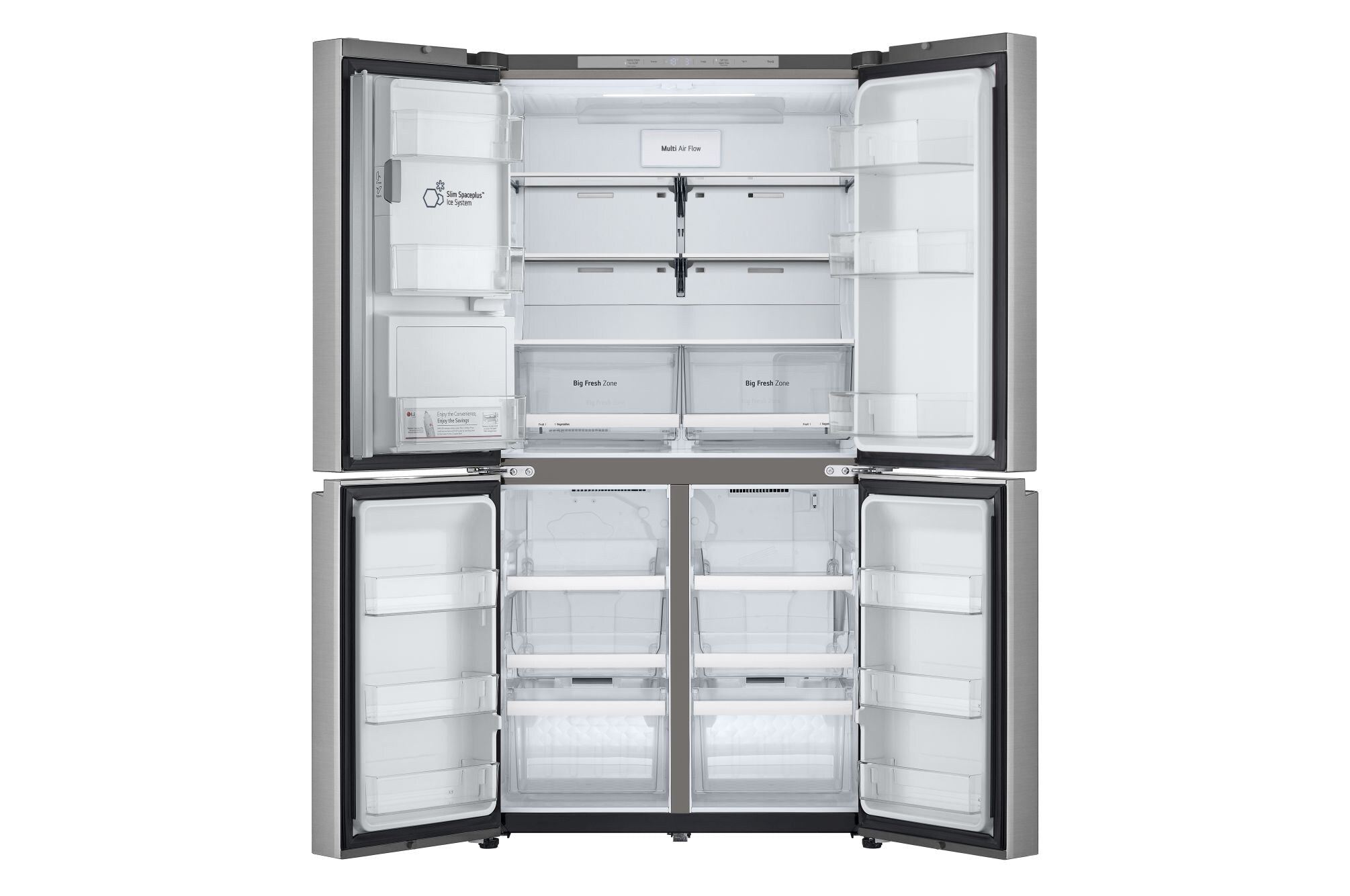 LG GML960PYFE Multi-Door Kühlschrank: Prime Silver, 637L, Eis- & Wasserspender