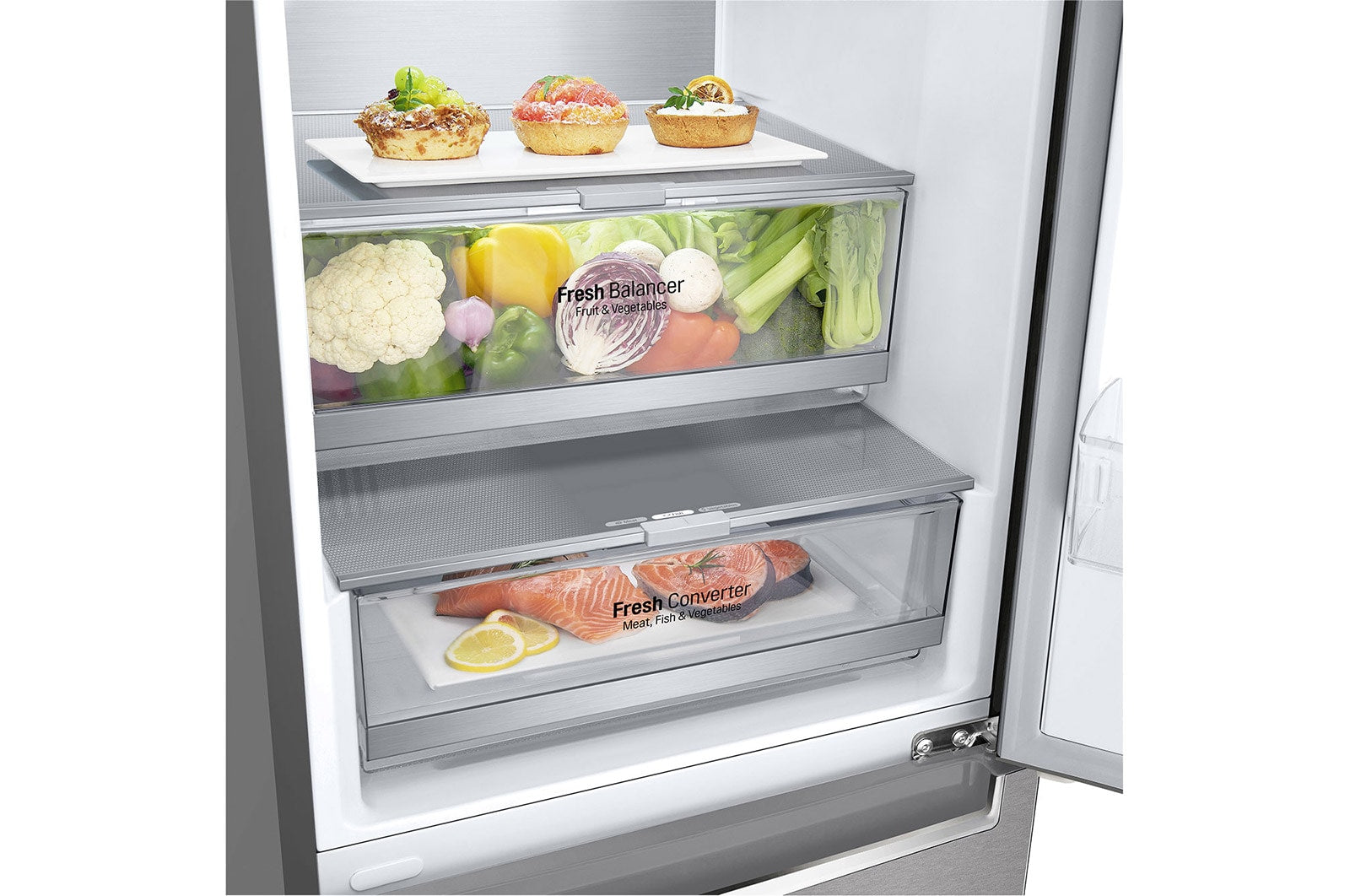 LG GBB92MBB3P Kühl-Gefrierkombination: A, 384L, 203cm, Smart Inverter, Leise