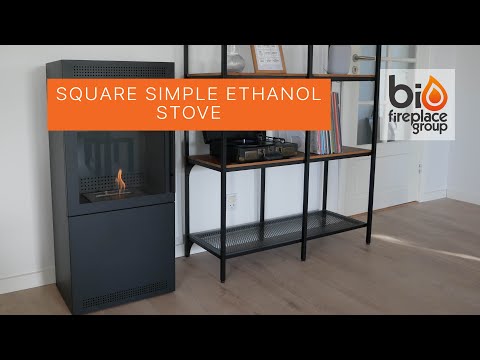 Jackson Bioethanol-Ofen: Stilvoller, quadratischer Kamin im Holzofen-Design, 2,2 kW