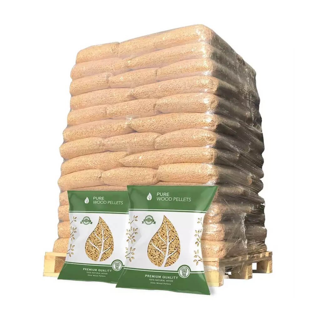 Hochwertige Hartholz-Pellets aus Buchenholz – 60 Säcke à 15 kg