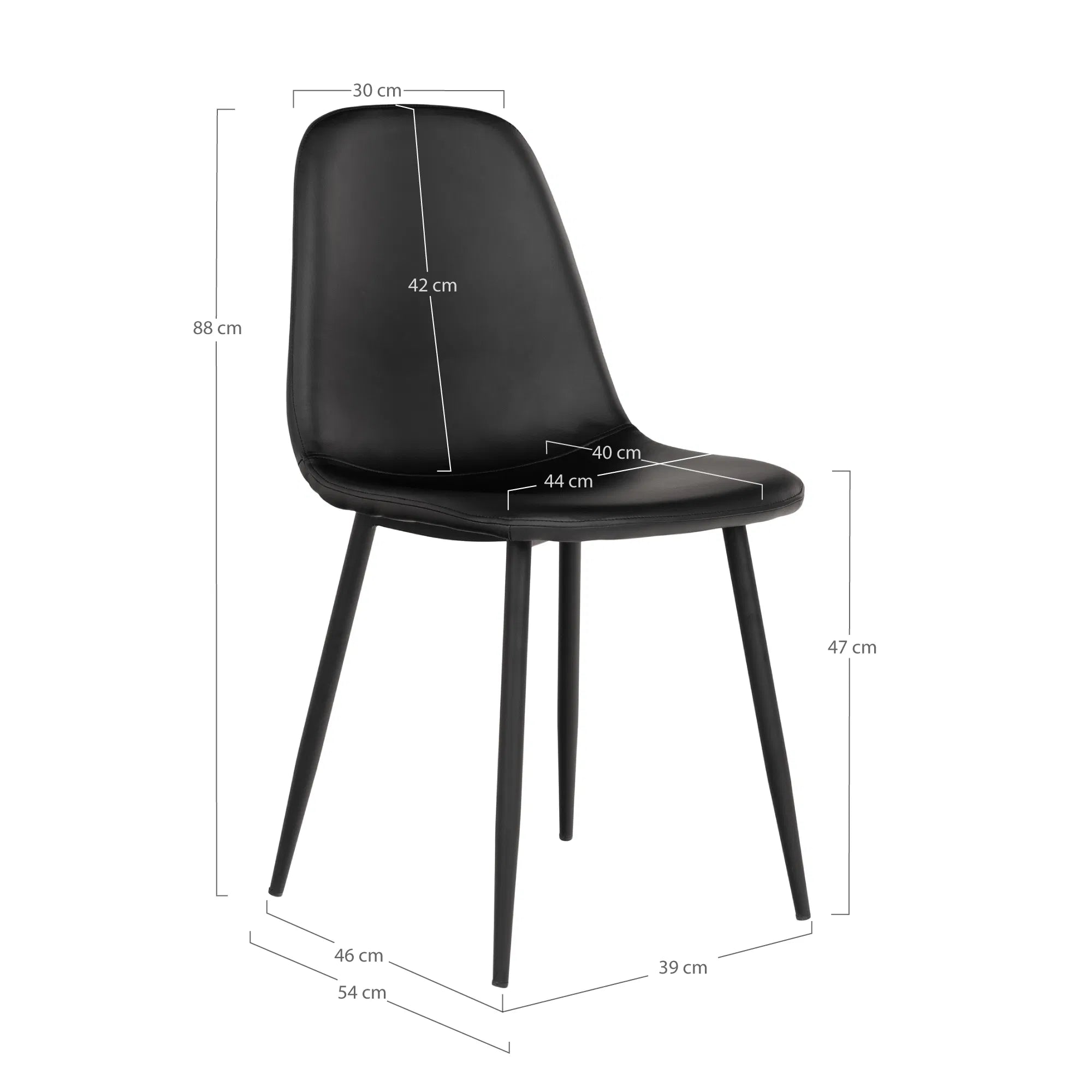 2er Set Designer Stuhl Wien – Eleganter Kunstleder Esszimmerstuhl mit Komfort