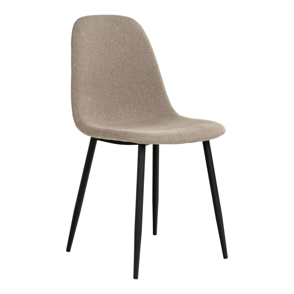 Designer Esszimmerstuhl Wien 2er Set – Komfortabler Stoffbezug Beige