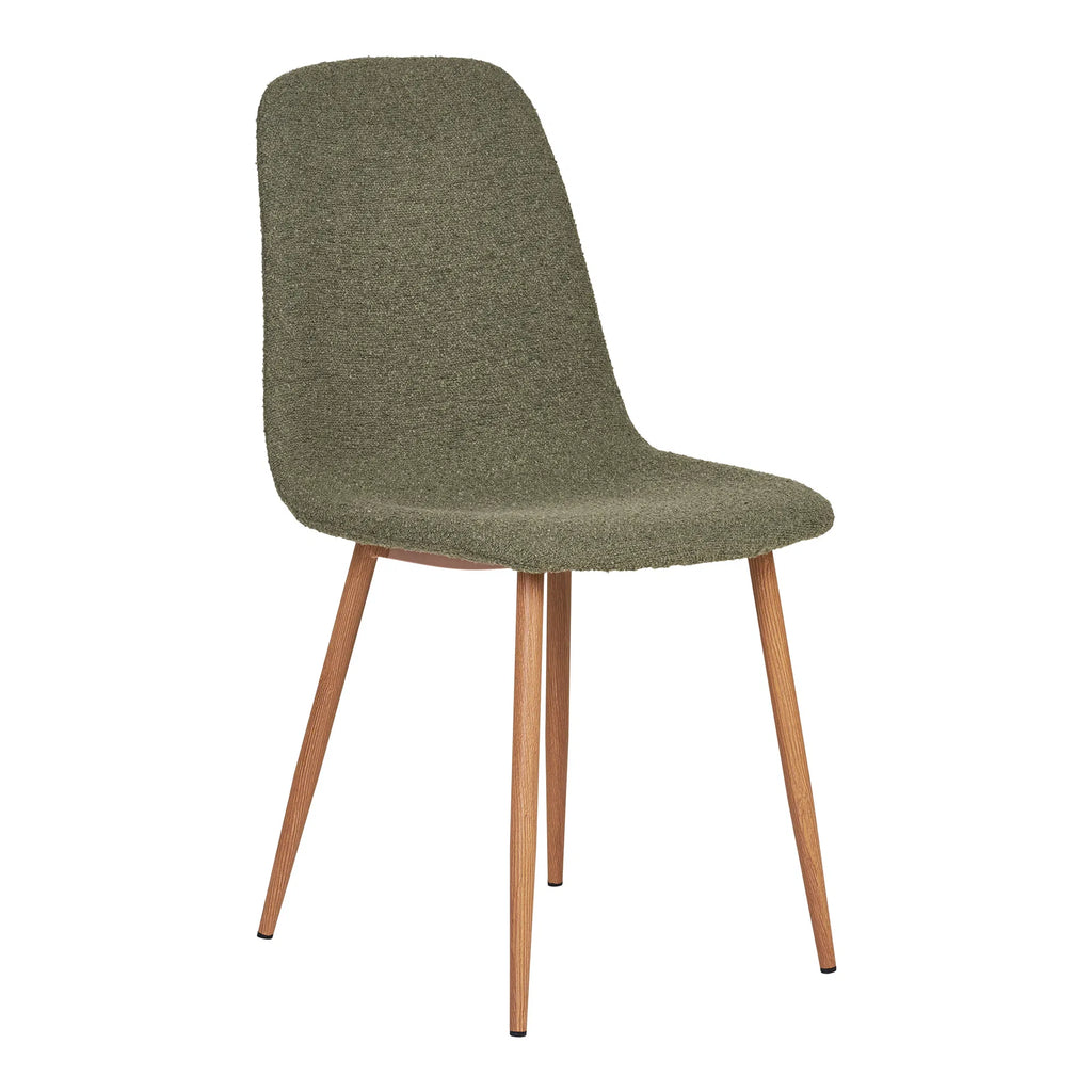 Luxuriöses 2er Set Designer Stühle Wien, Grüner Bouclé Stoff, Komfortabel, Modern