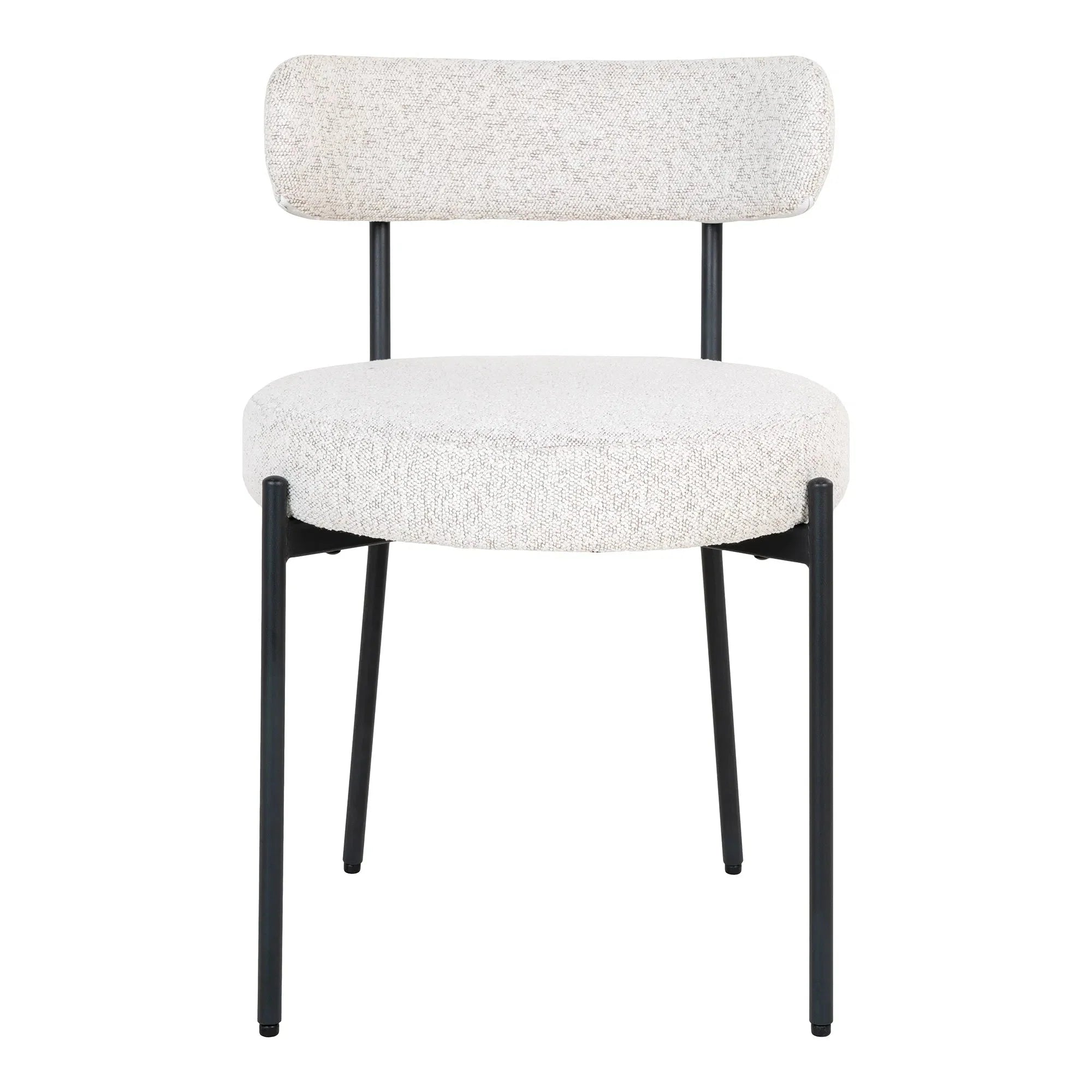 Luxuriöses 2er Set Siena Bouclé Stühle: Eleganter Designer Esszimmerstuhl in Weiß