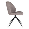 Elegantes Designer Stuhl Set Lissabon mit Drehfunktion – Grau Stoff
