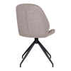 Elegantes Designer Stuhl Set Lissabon mit Drehfunktion – Grau Stoff