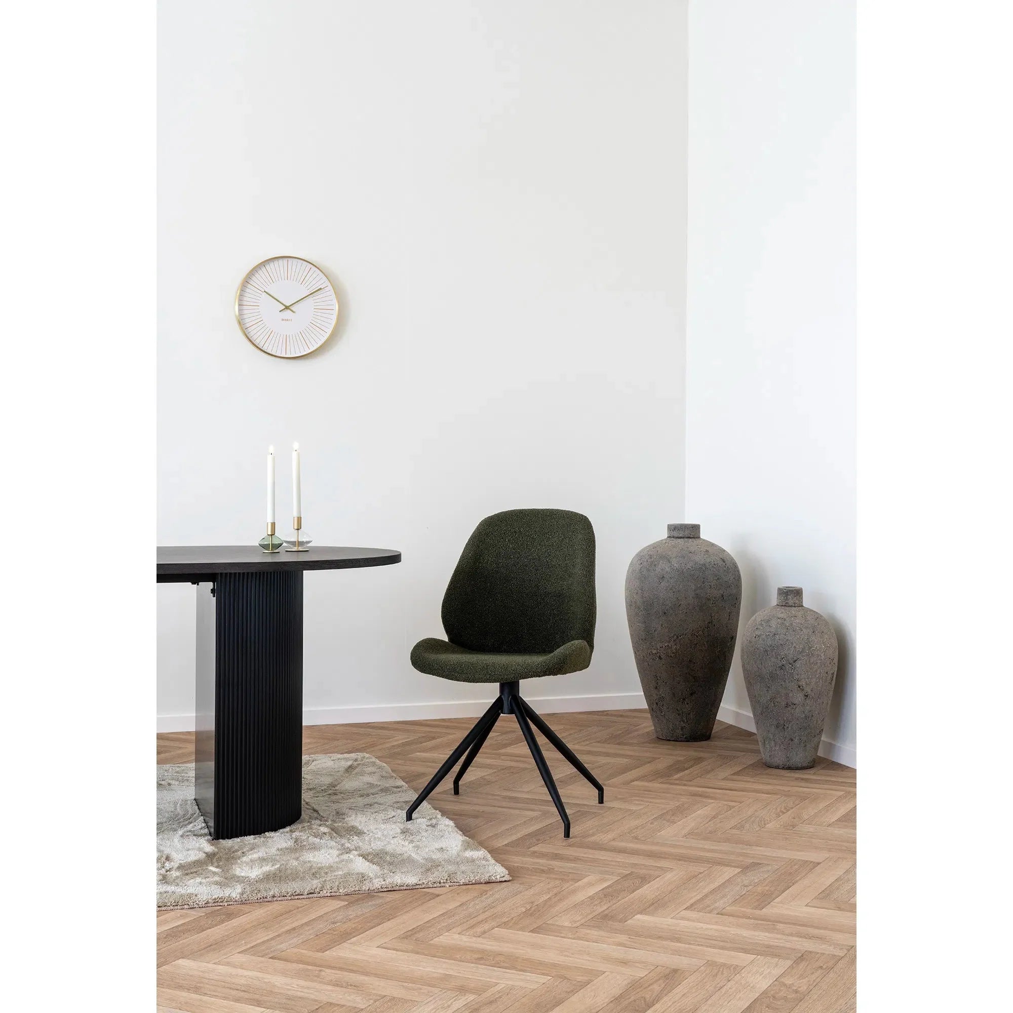 Lissabon Designer Bouclé Stuhl Set mit Drehfunktion – Stilvoller Komfort