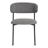 Elegantes 2er Set Designer Esszimmerstühle Lorezo Grau Bouclé Stoff Bequem Stilvoll