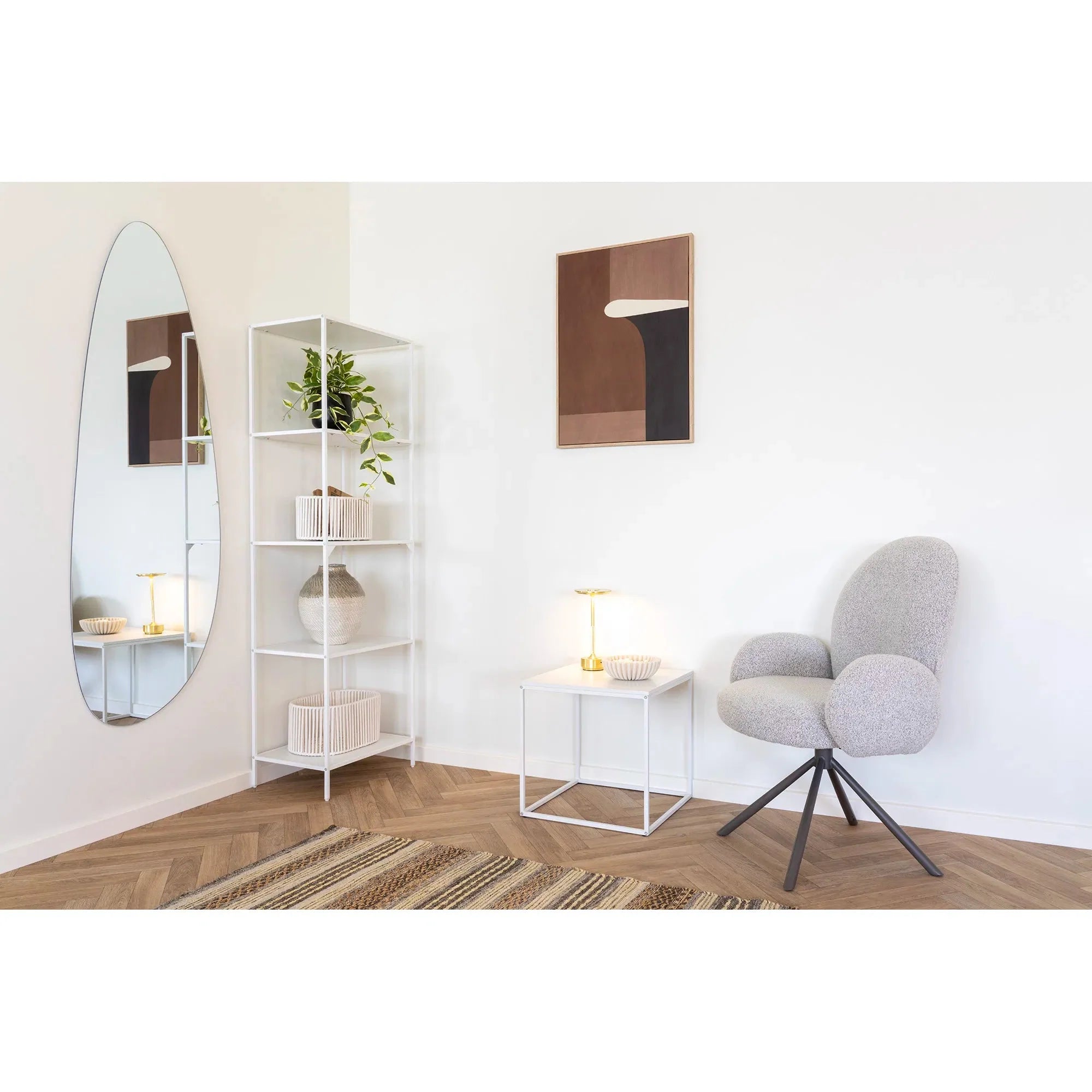 Luxuriöser Designer Stuhl Salerno: Bouclé, Drehfunktion, Komfortabel für Esszimmer & Büro