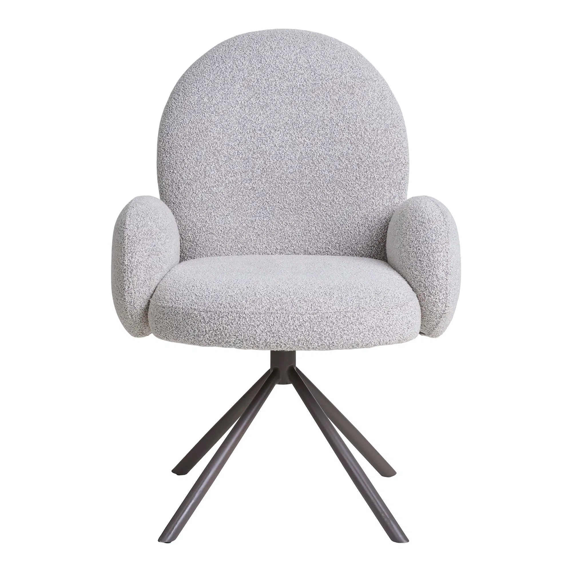 Luxuriöser Designer Stuhl Salerno: Bouclé, Drehfunktion, Komfortabel für Esszimmer & Büro