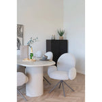Lade das Bild in den Galerie-Viewer, Luxuriöser Designer Stuhl Salerno: Bouclé, Drehfunktion, Komfortabel für Esszimmer &amp; Büro

