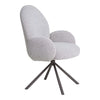 Luxuriöser Designer Stuhl Salerno: Bouclé, Drehfunktion, Komfortabel für Esszimmer & Büro