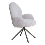 Lade das Bild in den Galerie-Viewer, Luxuriöser Designer Stuhl Salerno: Bouclé, Drehfunktion, Komfortabel für Esszimmer &amp; Büro
