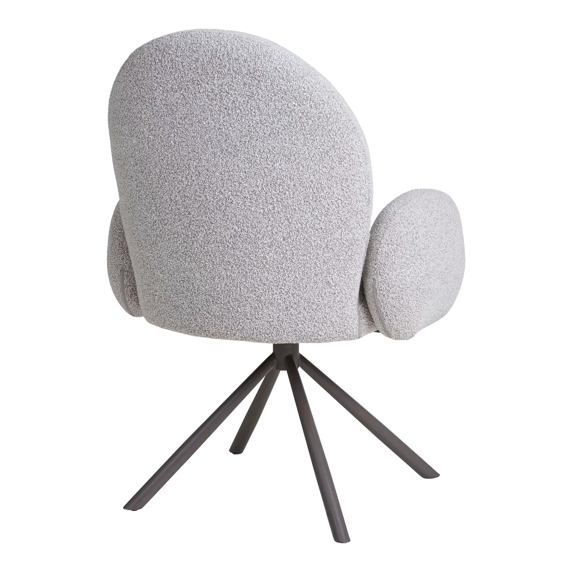 Luxuriöser Designer Stuhl Salerno: Bouclé, Drehfunktion, Komfortabel für Esszimmer & Büro