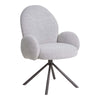 Luxuriöser Designer Stuhl Salerno: Bouclé, Drehfunktion, Komfortabel für Esszimmer & Büro