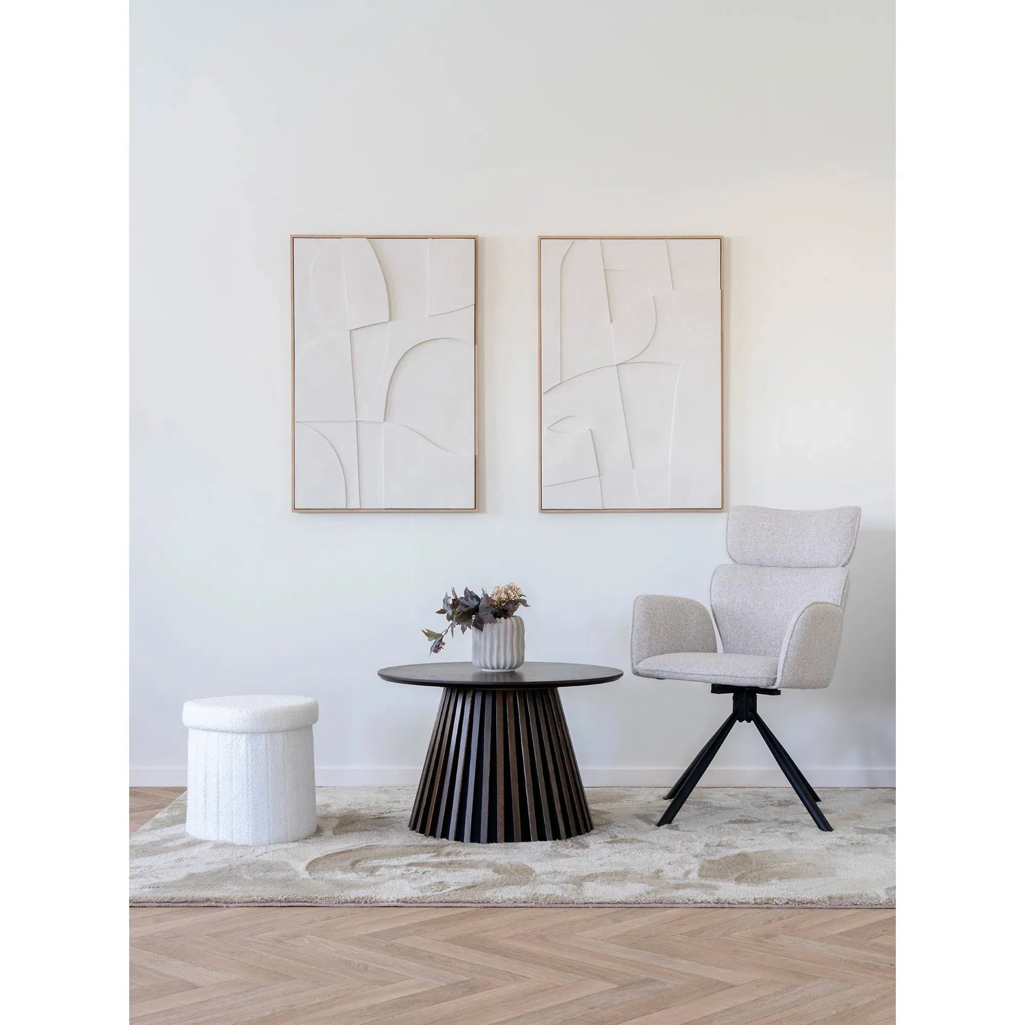 Valerio Designer Stuhl 2er Set Stoff Drehfunktion - Ergonomischer Komfort, Modernes Design