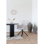 Lade das Bild in den Galerie-Viewer, Valerio Designer Stuhl 2er Set Stoff Drehfunktion - Ergonomischer Komfort, Modernes Design
