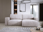 Lade das Bild in den Galerie-Viewer, Modernes L-Form Cord Ecksofa Carl mit Schlaffunktion und integriertem Bettkasten
