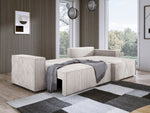Lade das Bild in den Galerie-Viewer, Luxuriöses Velanova Cord Ecksofa mit Schlaffunktion und praktischem Stauraum
