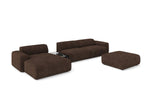 Lade das Bild in den Galerie-Viewer, Luxus Designer L-Sofa Calm Bouclé mit Hocker und Tisch Modernes Wohnzimmer
