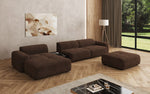 Lade das Bild in den Galerie-Viewer, Luxus Designer L-Sofa Calm Bouclé mit Hocker und Tisch Modernes Wohnzimmer
