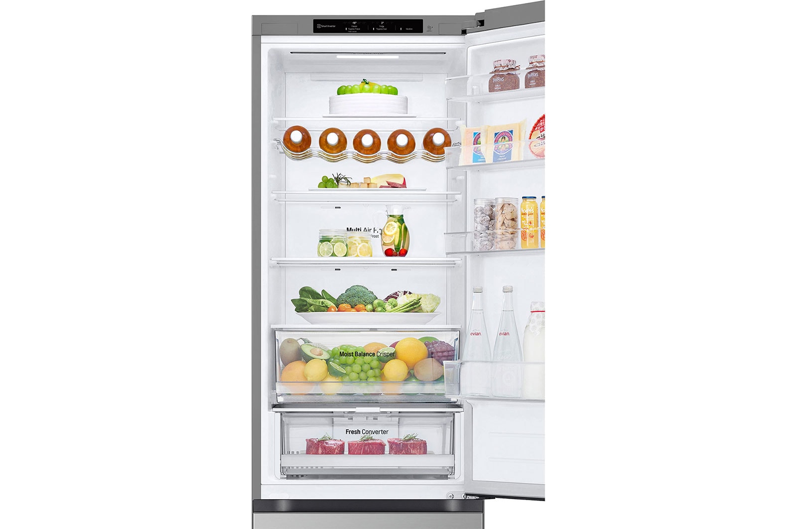 LG GBV3200CPY Kühl-Gefrierkombination: Smart Inverter, 387L, 203cm, No Frost, Prime Silver