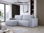 Lade das Bild in den Galerie-Viewer, Modernes L-Form Cord Ecksofa Carl mit Schlaffunktion und integriertem Bettkasten
