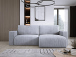 Lade das Bild in den Galerie-Viewer, Modernes L-Form Cord Ecksofa Carl mit Schlaffunktion und integriertem Bettkasten
