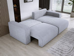 Lade das Bild in den Galerie-Viewer, Modernes L-Form Cord Ecksofa Carl mit Schlaffunktion und integriertem Bettkasten
