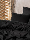 Luxuriöses Schwarzes Ranforce Baumwoll-Bettwäsche-Set – Optimaler Schlafkomfort & Eleganz