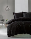 Luxuriöses Schwarzes Satin-Bettwäsche-Set: Glänzender Komfort für Erholsamen Schlaf